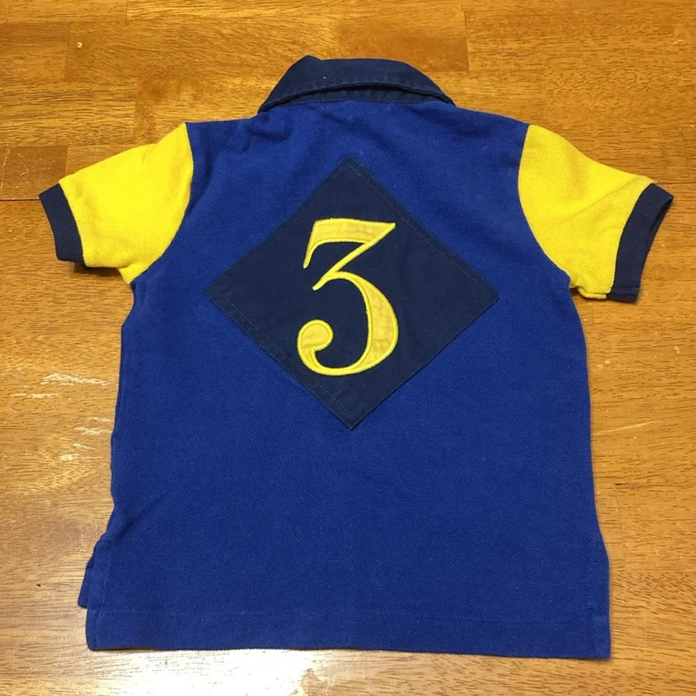 Polo Ralph Lauren Kids Boys Size 18 Month Riders Jockey Rugby Stripe Polo Shirt